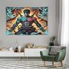 Samurai Dragon Warrior Tapestry Epic Anime Wall Art Perfect Your Bedroom or Living Room Decor Featuring Mythical Dragon Design