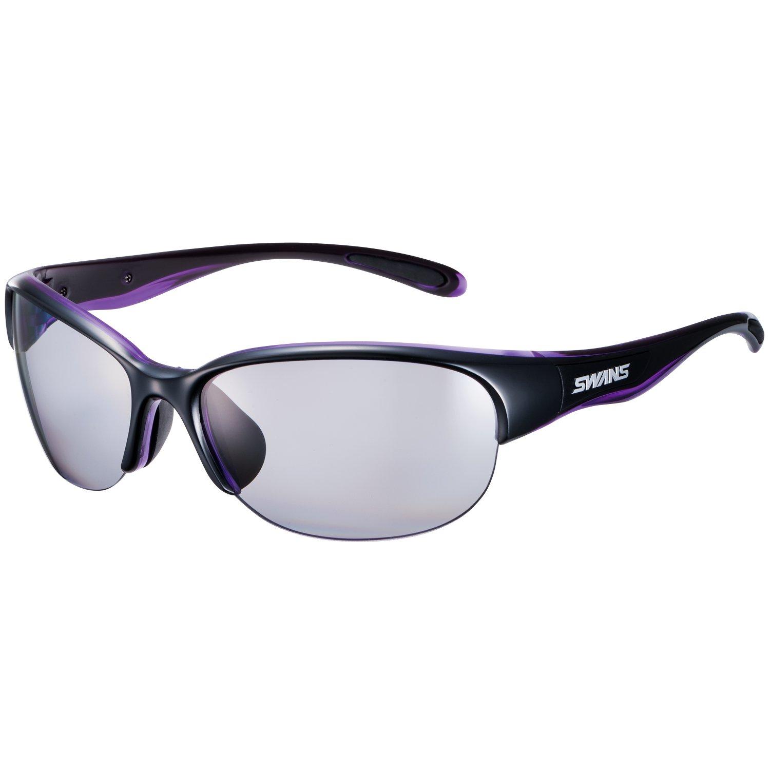 

[SWANS] Sunglasses Luna Polarized Lens Model LN-0053 BKPR Black x Clear Purple