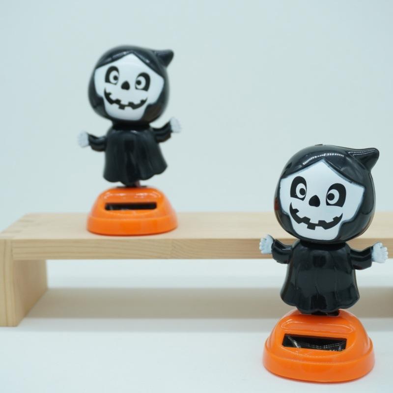 Halloween Solar Car Figurine Ornaments Ghost Festival Indoor and Outdoor Garden Party Decoration Day of the Dead