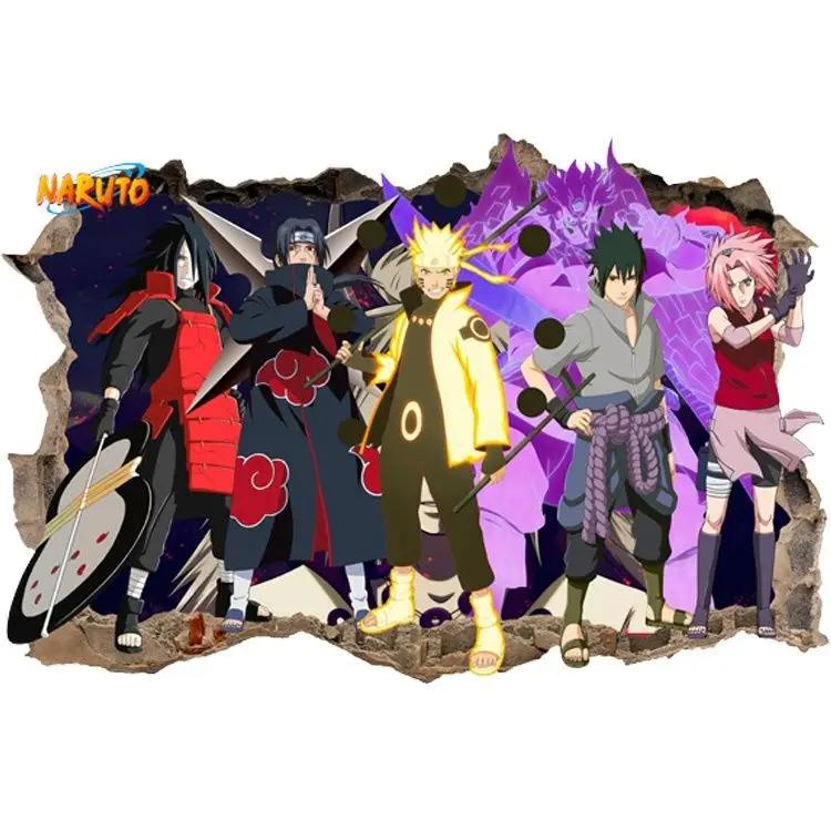 Japanese anime Naruto wall sticker comic wallpaper 3D three-dimensional adhesive wall sticker water resistant decorative painting