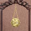 Mini Incense Burner Decorative Artistic Exquisite Reduce Anxiety Pure Brass Aromatherapy Furnace Retro Hollow-out Car Pendant for Home Censer