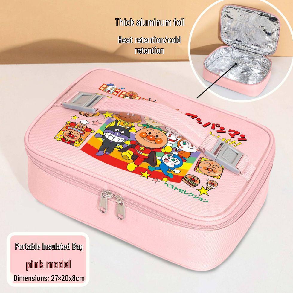

Anpanman & Baikinman Insulated Lunch Bag - Cartoon Design, Thick & Portable for Students/Work