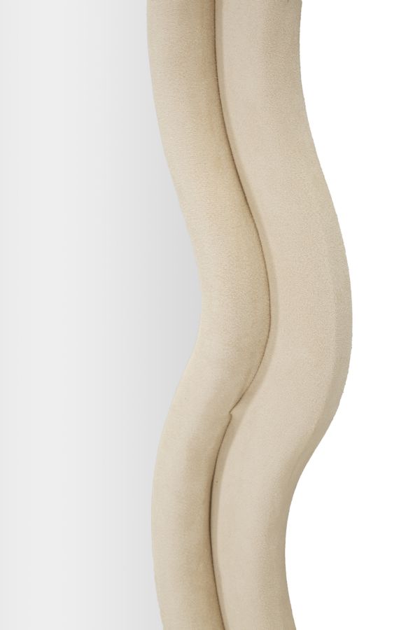 Wandspiegel Emily Creme Samt Cm 60X6X160