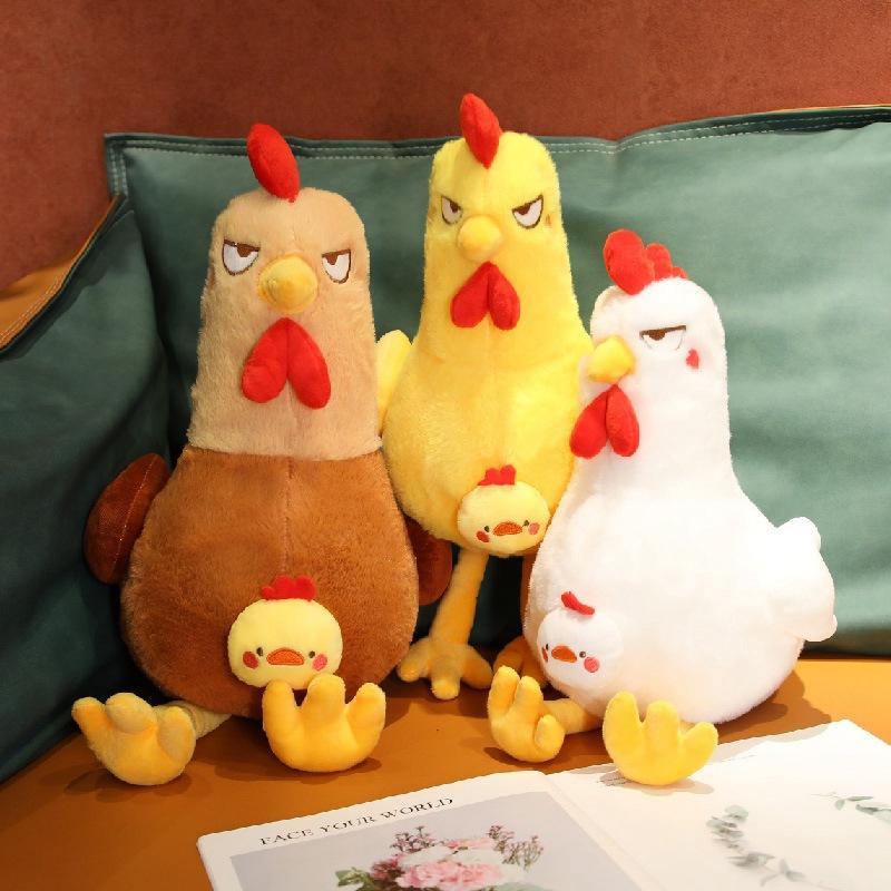 InCreative Funny Big Cock Plush Toy Doll Cute Chicken Doll Chicken Doll Chicken Couple Birthday Gift Plush