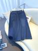 2025 New High-Waisted Slim-Fit Denim Skirt: Mid-Length, Versatile & Flattering for Petite Women