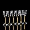 5-65ml Creative Gold Foil Shot Glass Lead-Free Crystal Glass Goblet Vodka Spirits Wine Set Gift Luxury Golden Small Wine Glasses