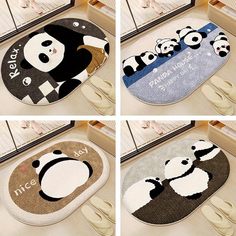 Cute Panda Carpet Absorbent Bathroom Doormat Toilet Carpet Soft  Rug For Bedroom Living Room Floor Mat Welcome Mat Home D