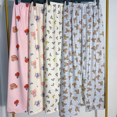 Women's Loose-Fit Cartoon Bear Pajama Pants for All Seasons