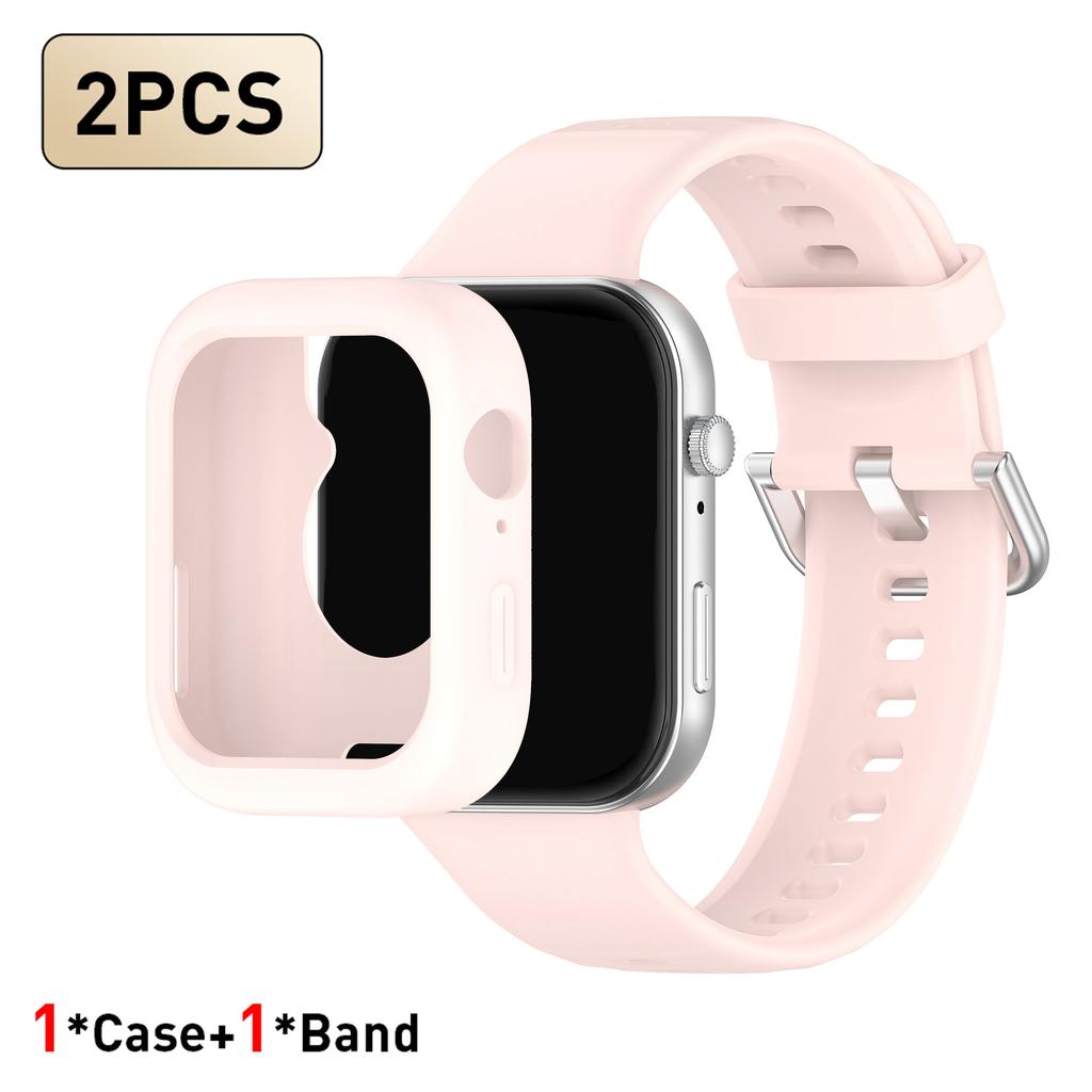 2pcs Protective Case + Strap Set for Huawei Watch Fit3 Quick-Release Sport Band Soft Anti-Fall Breathable Cover Lightweight