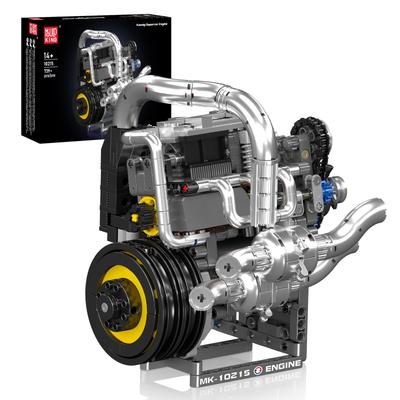 Mould King 10215 Engine Building Blocks Set, Adult Sports Car Engine with Box and Motor, Construction STEM Toy for Kids and Men (739 Pieces)
