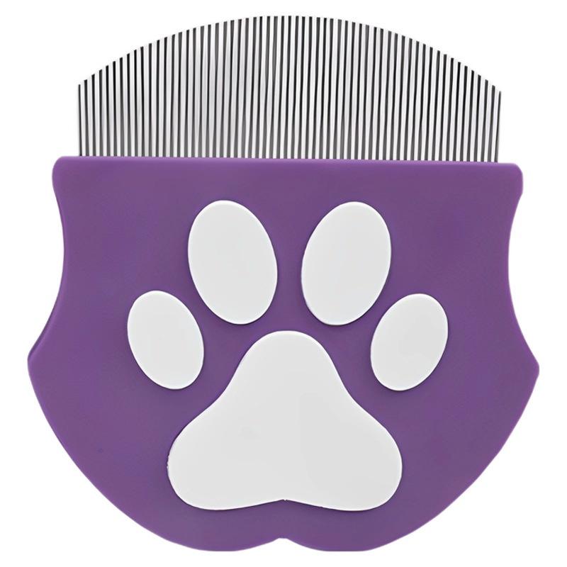Pettine Viso Cane & Gatto con Design Curvo in Acciaio Inossidabile per la Pulizia delle Macchie Lacrimali del Mento-Rimozione Flessibile di Peli e Detriti dell'Animale Domestico