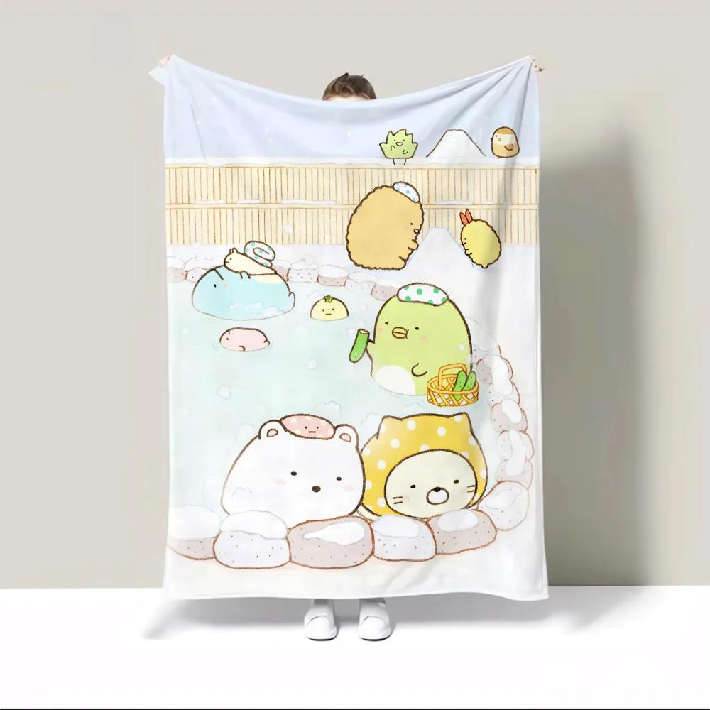 Sumikko Gurashi Mikrofiber Sengetøy Myke Fluffy Tepper og Pledd Tepper til Sofa Luksuriøst Dekorativt Teppe Seng Hjemmeinteriør