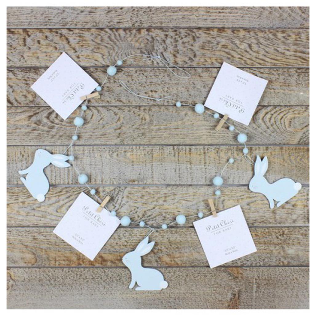 Les Trésors De Lily [Q2763] - Modrý fotorámeček 'Bílý králík' (4 fotografie)