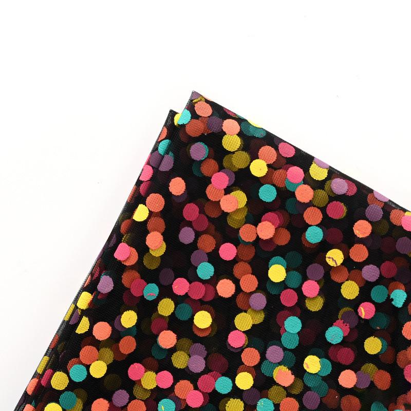

50X150cm Polka Dot DIY Tulle Floral Paper Dopamine Colorful Handicrafts Bouquet Packaging Floral Wrapping Mesh Fabric 50CM*1.5M