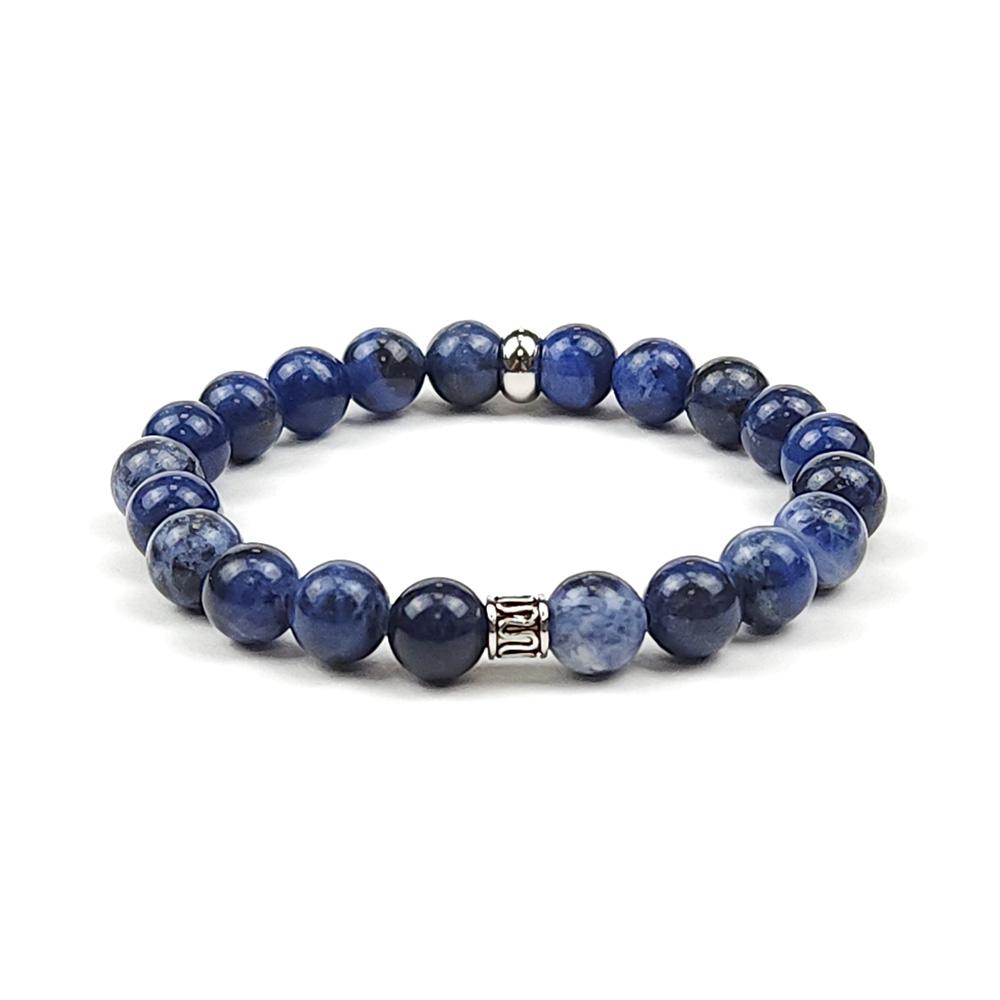 The Shirts Studio Sodalite Natural Stone Round Decorative Bracelet