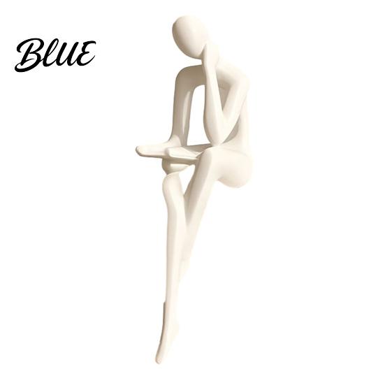 Modern Meditation Figurine 3D Printed Thinker Figurines Ornaments Minimalist Abstract Art Sculptures Bookshelf