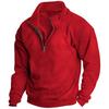 Outono e inverno masculino lã moletom gola alta meio zíper manga comprida cross-border masculino top