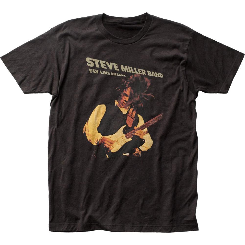 Steve Miller Band Fly Like An Eagle Mens T Shirt Rock And Roll Classic Tee Black