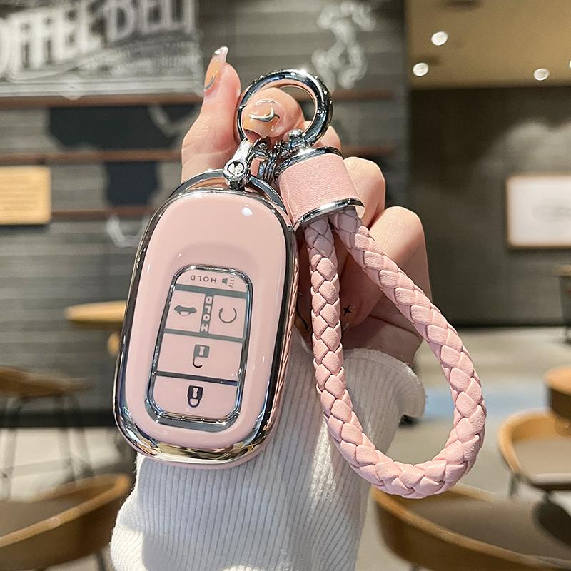 Car Flip Key Case Shell Cover For Honda CRV CR-V Fit Civic Accord HR-V HRV City Odyssey XR-V Shell Holder Protector keychain aaa1