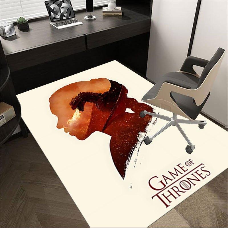 

1pc Fire and Blood Office Carpet Chair Mats, Home Decor Mat | Fantasy Theme Mat | Durable Mat, Dragon DecorB03 60cm by 90cm