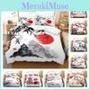 New Cross-border Chinese Style Ink Painting Digital Printing Flannel Bedding Set