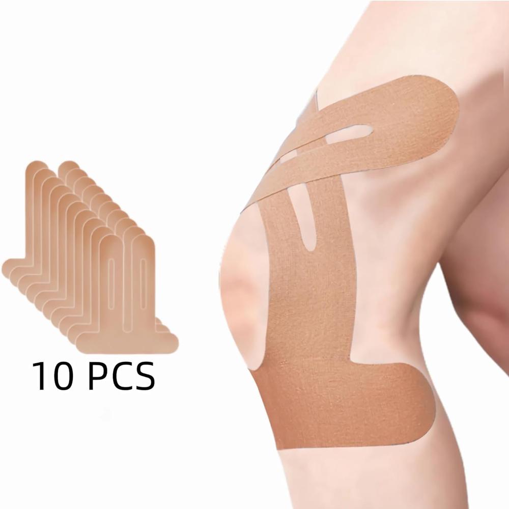 10PCS Kinesiology Tape for Knees, Knee Support & Stability, Knee Pain Relief Athletic Tape - Waterproof & Elastic, Breathable Hy