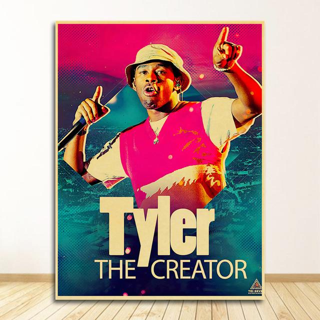 Painting Wall Art for Home/bar Decors Famous Singer Tyler The Creator Poster Retro Vintage Poster Kraft Paper