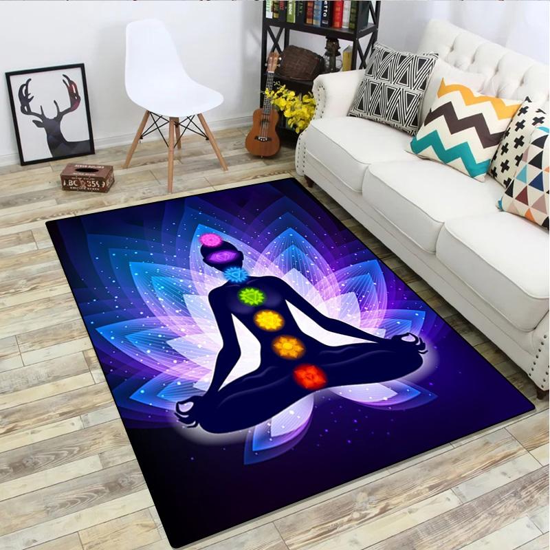 Chakras Rug - Home Carpet Office Decorative Carpet For Living Room Bedroom Door Mat Floor Rug Computer Chair Area Rug