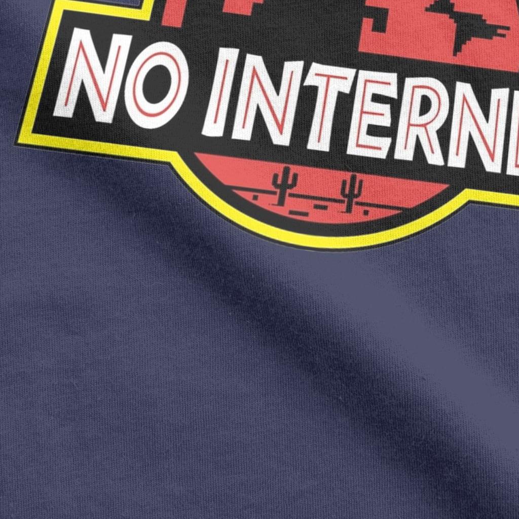 No Internet Park T-Shirt for Men Hipster Pure Cotton Tees O Neck Short Sleeve T Shirts Gift Idea Clothes