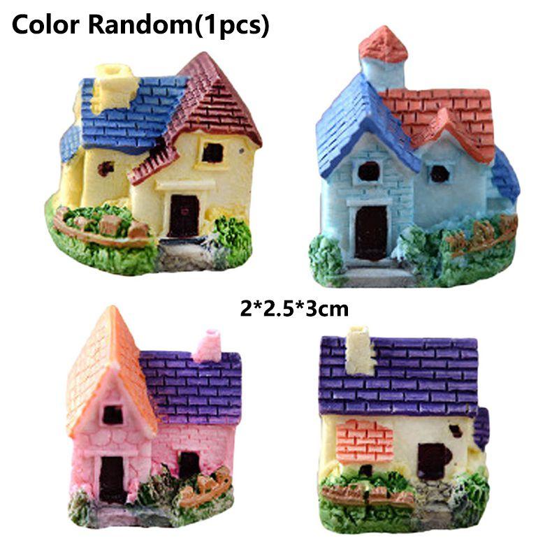 

Смола Мини Дом Вилла Микро Ландшафт Миниатюрное Украшение Декор Ремесло Украшение Color Random(1pcs)