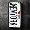 Retro Vintage License Plate Soft Phone Case for iPhone 16 16E 17 Air 15 Pro Max 14 Plus 13 Mini 11 12 7 Black Cover Back Shell