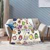 Japanese Cute Tamagotchis Blanket Flannel Funny Breathable Throw Blanket for Coverlet Autumn/Winter