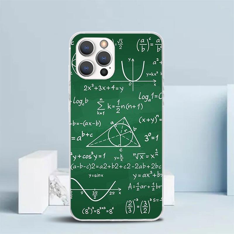Physics Chemical Mathematics Phone Case For IPhone 16 17 Air 16E 15 14 Plus 13 Mini 12 11 Pro Max 7 8 + SE 2020 Soft TPU Back Co