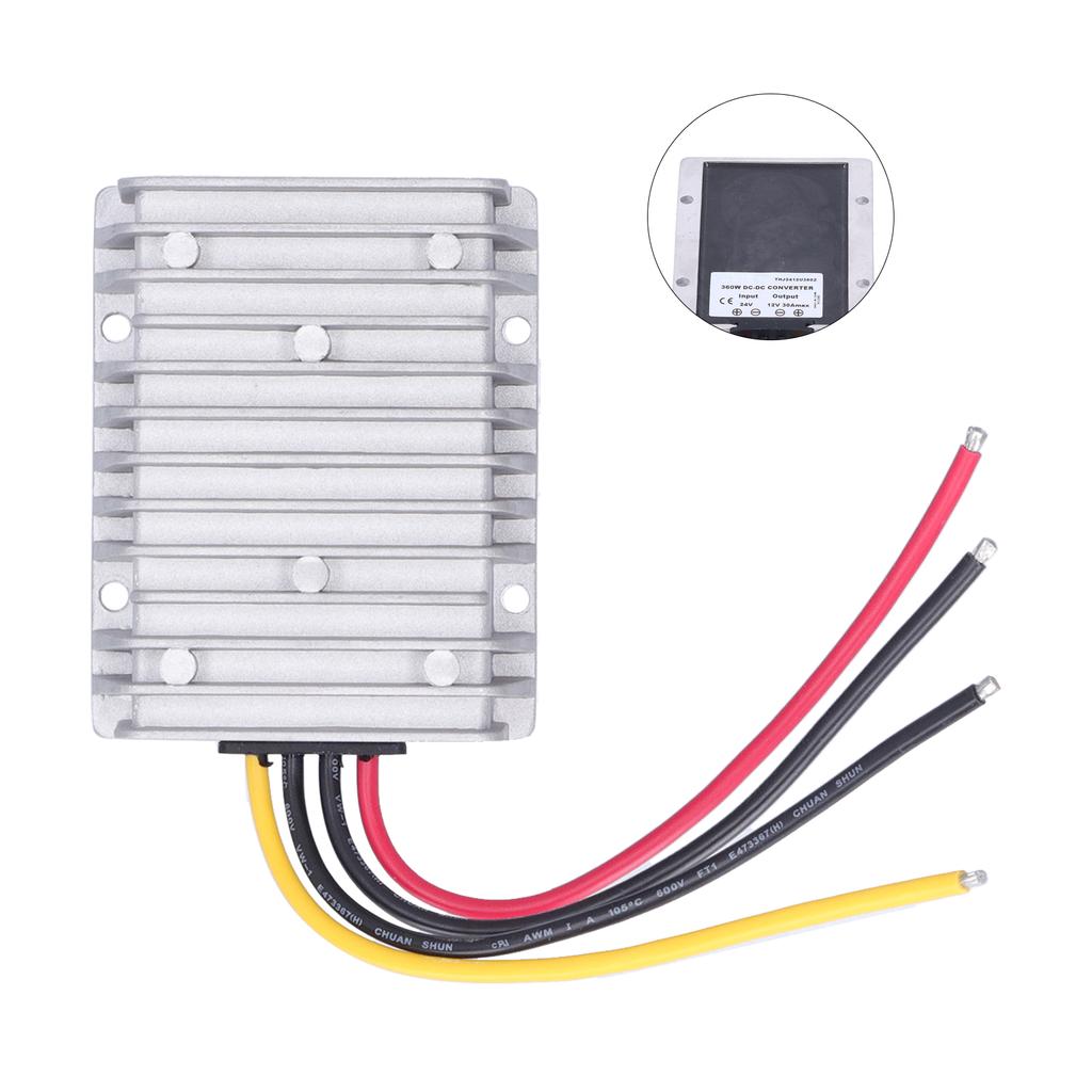 to  Voltage Converter 24V to 12V 30A 360W DIY Power Supply  Transformer THJ2412U360Z