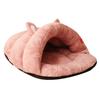 New Style Winter Cat & Dog Bed with Slipper Ears Solid Plush Fabric Breathable & Comfortable Pet House