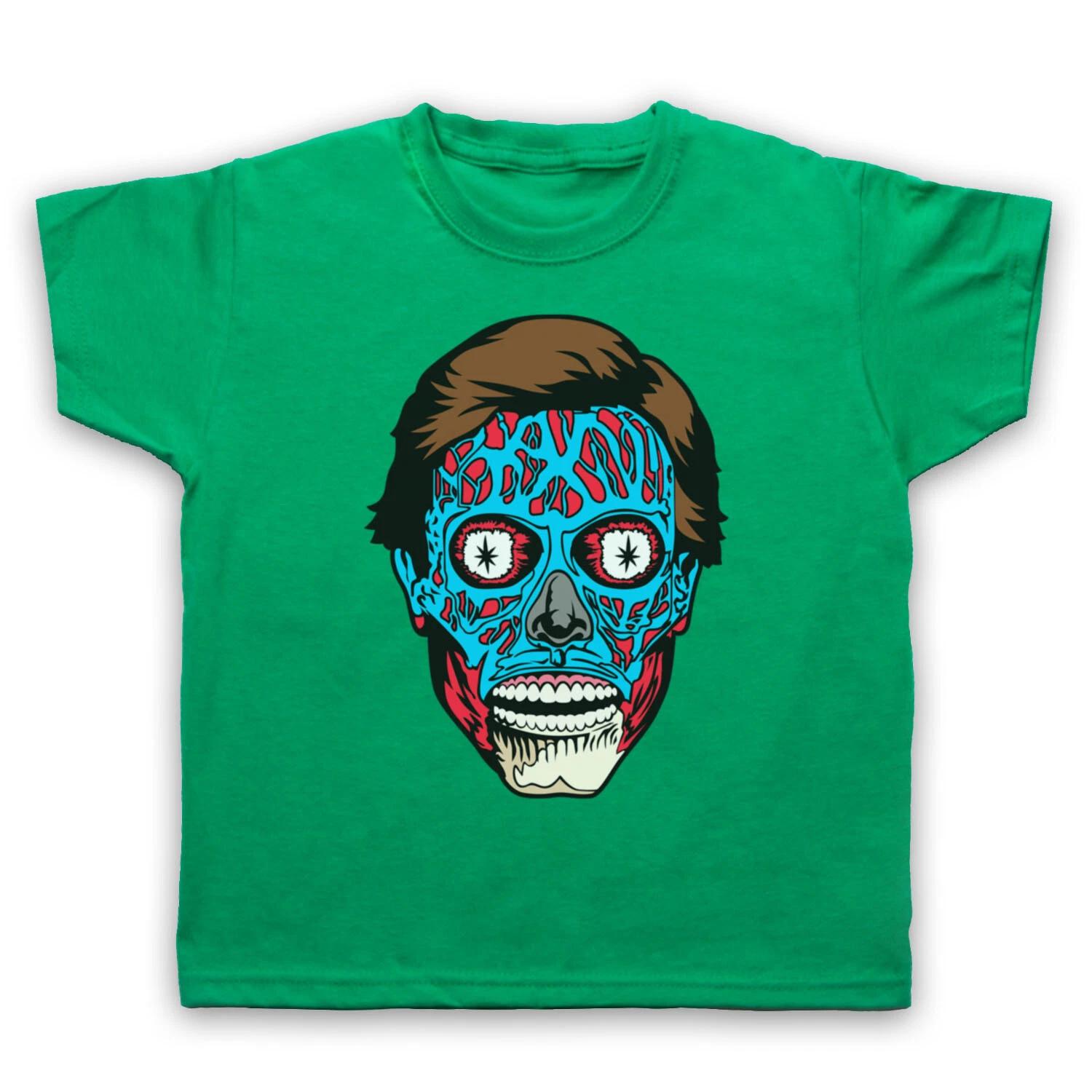 

THEY LIVE ALIEN FACE SCI FI ACTION RODDY PIPER GLASSES KIDS CHILDS T-shirt 160