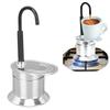 Hot 50ML Single Tube Moka Pot 1 Cup Aluminum Alloy Spout Stovetop Italian Moka Coffee Maker for Outdoor Parties Travel