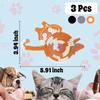Cat Coffee Coasters Set of 3,Woven Cat Drink Mats, Funny Handmade Home Decorations Tabletop Protection