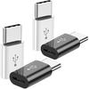 Adapter Micro USB to USB C (4 Pack), Micro-USB Female to USB-C Male OTG Adapter Compatible with Samsung Galaxy, LG, Huawei, Type-C Phones, Tablets