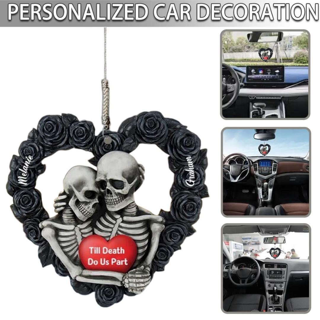 

Pdtoweb Till Death Do Us Part Ornament Skeleton Pair Car Hanging Flat Pendant