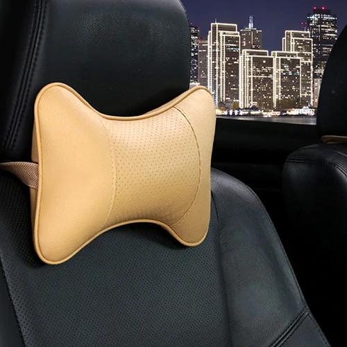 PU/fiber beige cushion