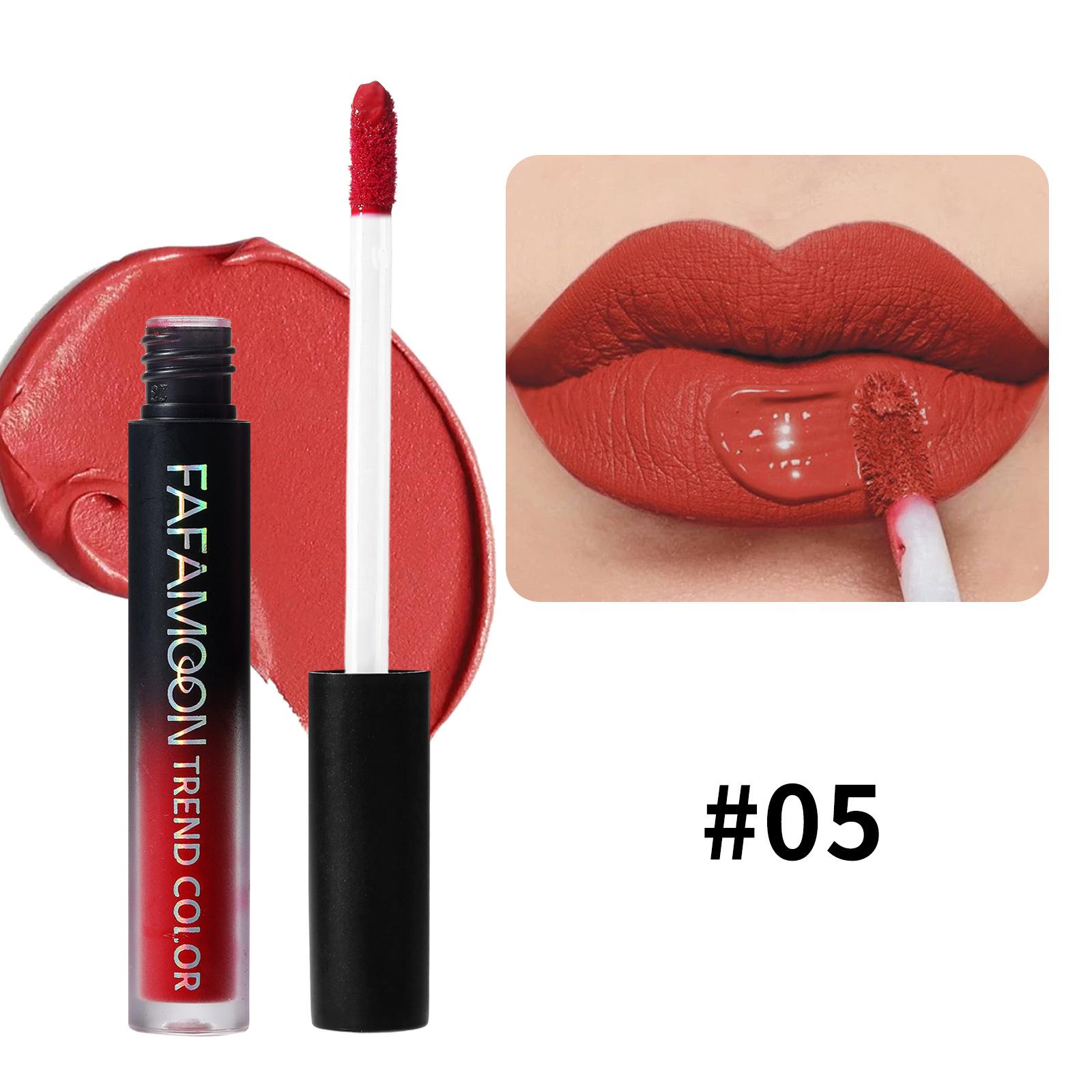 Anti-aanbakbeker Vloeibare Lippenstift 18 Kleuren Nude Pigment Langhoudende Lipgloss Mat Finish Bestand Tegen Verkleuring Waterdichte Lippen Cosmetica