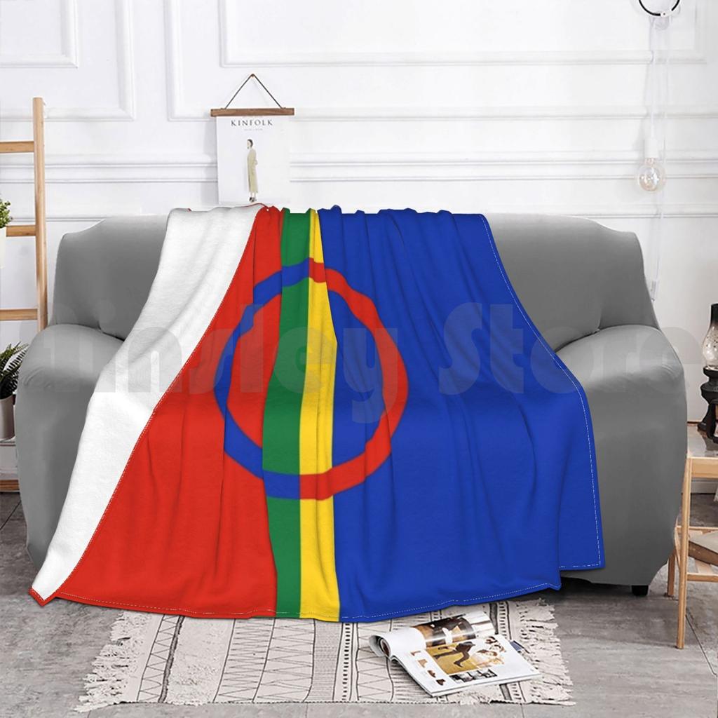 Sami Flag Blanket For Sofa Bed Travel Samis Sami Saami Sames Samés Sámes Flag Flagshop Scandinavia Sweden Norway