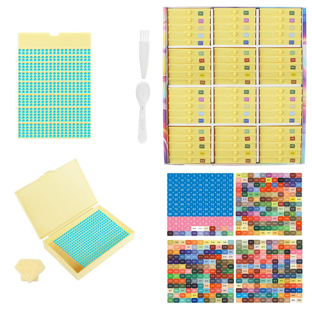 5D DIY Diamond Painting Tray with Spoon & Brush Diamond Painting Tool Tray Diamond Painting Storage Containers Trays for Adults