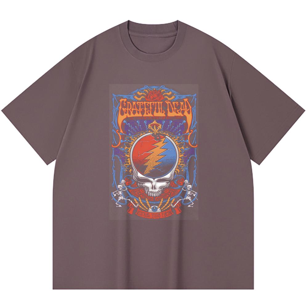 230 Gsm 100% Cotton Heavy Metal T-Shirt  Rock Band Popular Music Print Unisex Heavy Cotton T Shirt