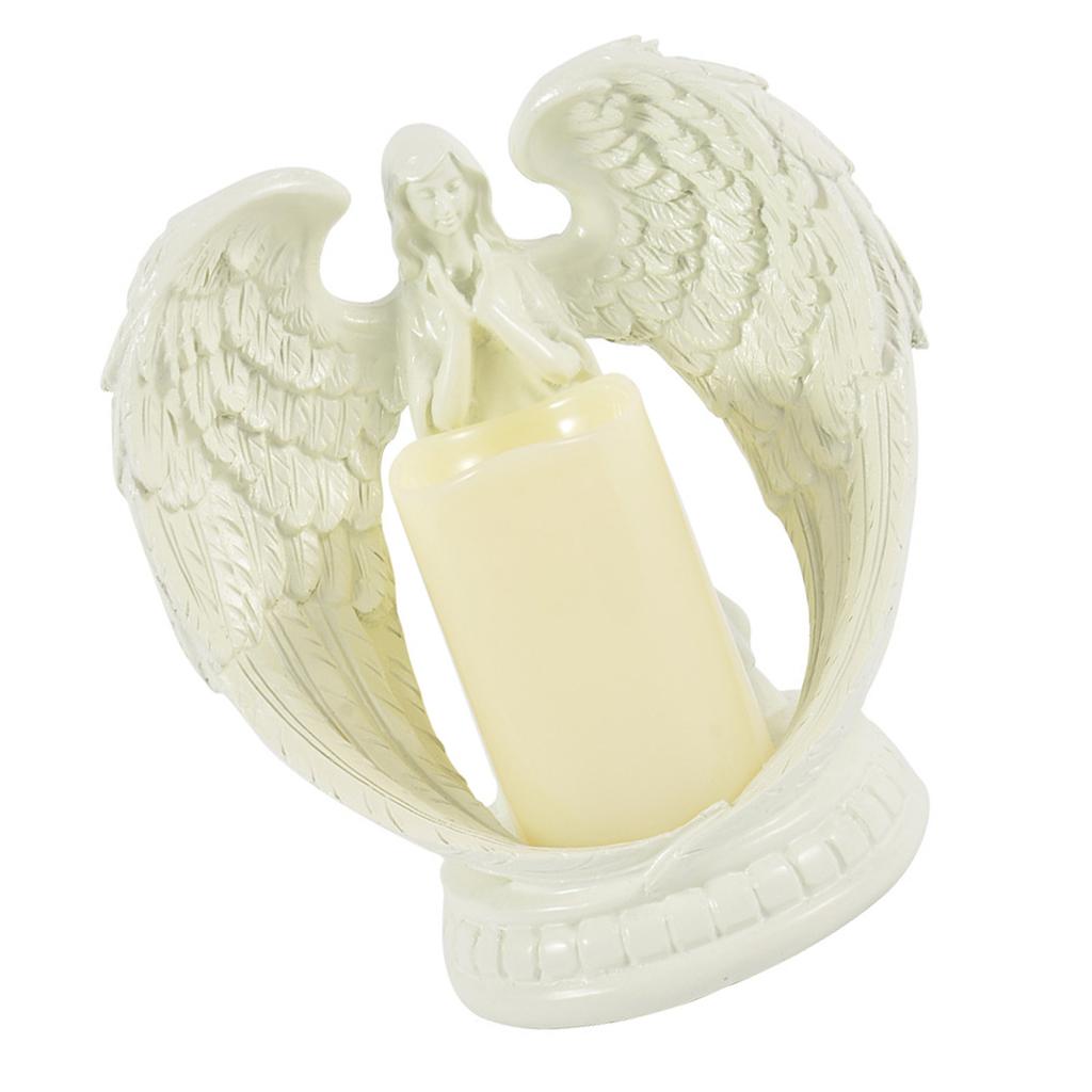 Bedende Engel Figur Retro Elegant Rike Detaljer Dekorativ Holdbar Resin Engelstatue for Fest