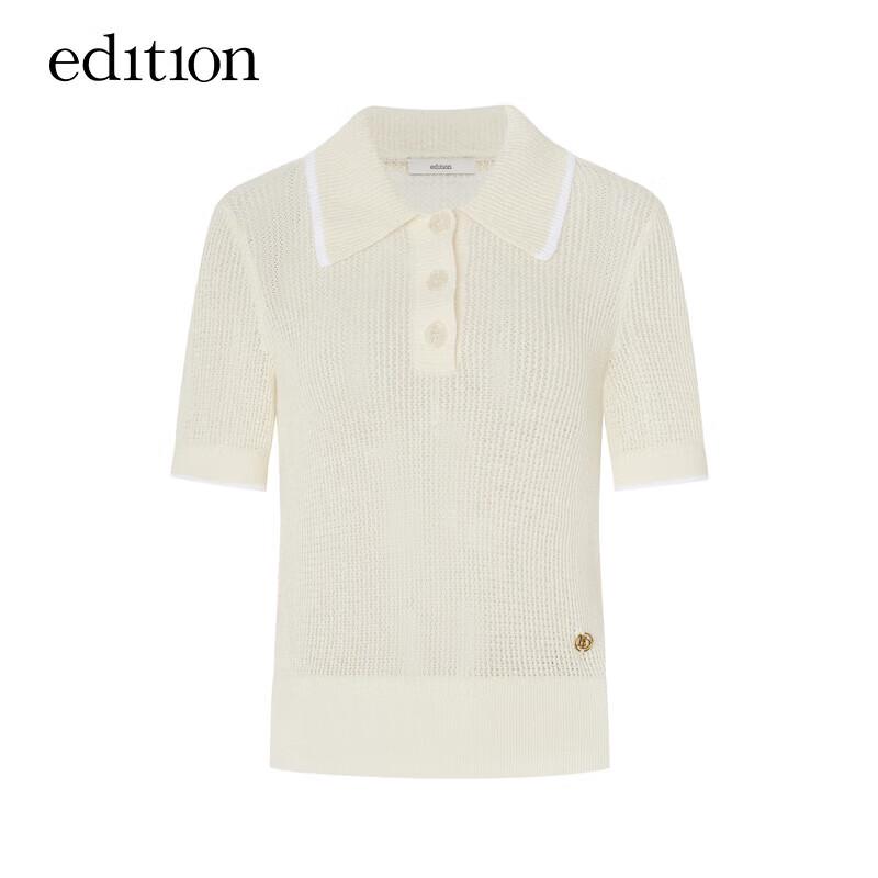 Edition Women's Hollow Knit Polo Top