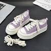 6 Blue and White Porcelain Summer Breathable Low-top Canvas Shoes, New Female Students Thick-soled Breathable Casual Board Shoes