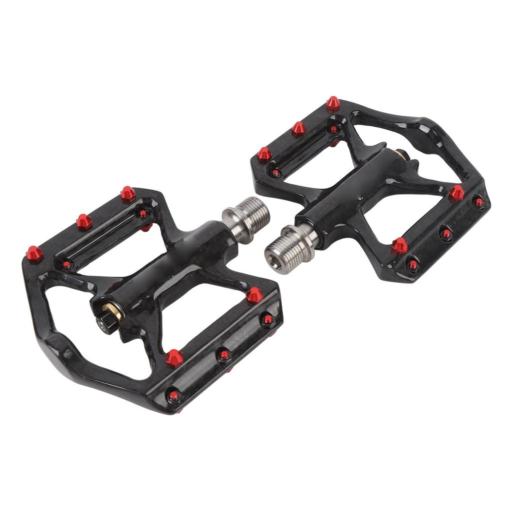 1 Pair Carbon Fiber Pedal Slip Resistant Lightweight Improved Control Cycling Pedals for Mountain Road Riding