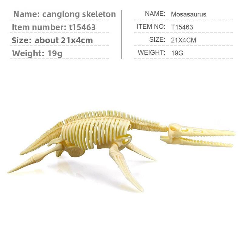 Fossil Dinosaur Skeleton Model With Plastic Material For Kids Educational Decor